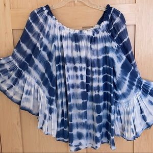 Tie-dyed Flounce Blouse